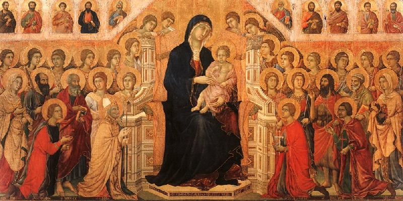 Duccio di Buoninsegna Madonna and Child Enthroned with Angels and Saints china oil painting image